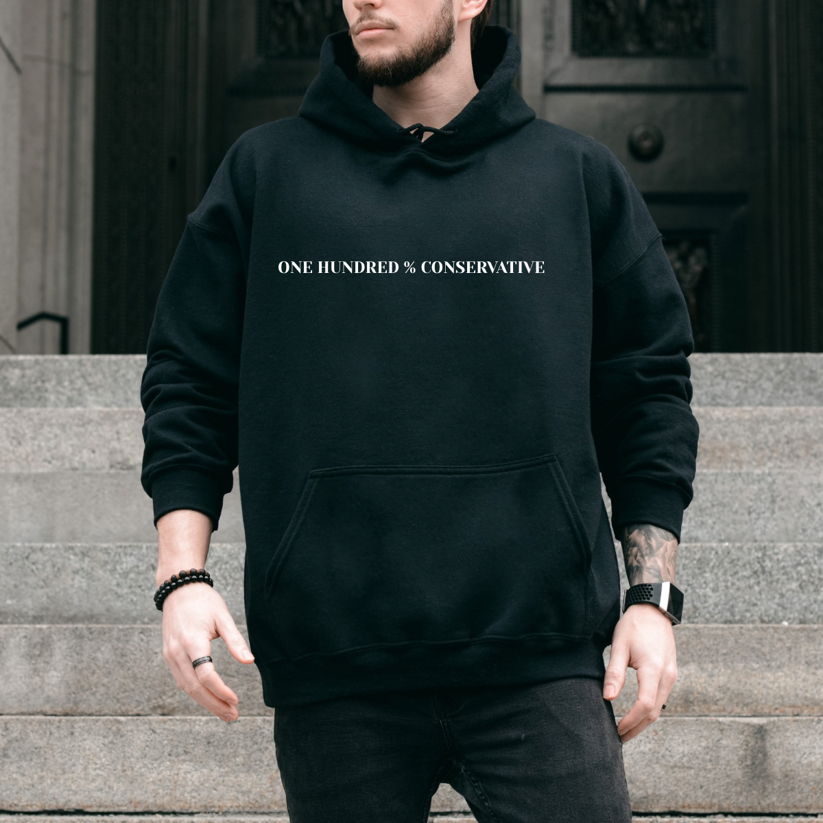 One hundred % conservative hoodie